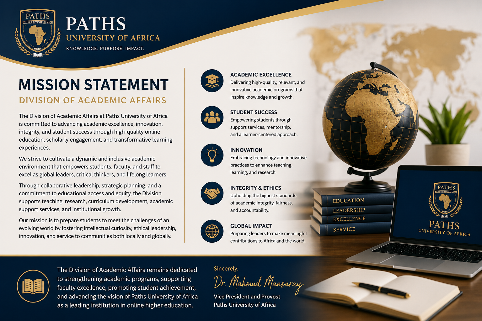 Academic Affairs at PATHS University of Africa